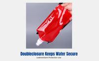 Foldable Hydration Water Bag, Soft Leakproof, For Outdoor, Cycling, Events
