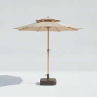 Patio Umbrella with Water-Resistant Base-Resistant Outdoor Umbrella with Base Freestanding Parasol for Backyard, Poolside, Market Stall