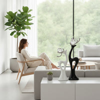 Ceramic Deer Figurines Sleek Deer Figurine Sculptural Decorative Figure for Living Room