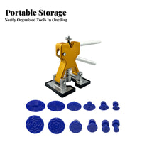63 Pieces Car Ding Repair Kit Spring Loaded Ding Puller Kit Anodized Slide Hammer