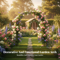Weather-Resistant Garden Arch Weatherproof Flower Arbor Sturdy Construction Climbing Plant Trellis Heavy-Duty for Homeowners, DIY Enthusiasts, Event Planners, Yard, Backyard, Patio, Pathway