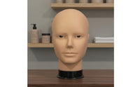 Male Practice Head Smooth Surface Bald Practice Head Professional Beauty Supply for Cosplayers