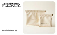 No Zipper Press Top Pouch Lightweight Self-Closing Earph Single Case Easy to Clean for Travelers, Men, Daily Use, Handbag Organization