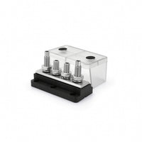 High Current M10 Busbar Shielding Bus Bar Terminal Block with Studs Bus Bar with Cover Sturdy for Electricians