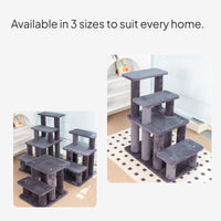 Multi-Level Cat Tree with Pet Stairs and Scratching Board