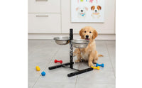 Stable Base Stainless Steel Dog Bowl Set Sturdy Elevated Pet Bowl Set Easy to Clean Raised Pet Feeder Rust-Resistant