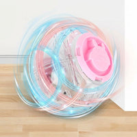 Silent Hamster Exercise Wheel and Hamster Sphere, 5.7 Inch Clear Hamster Exercise Sphere for Small Rodents, Perforated Crystal Sphere Design