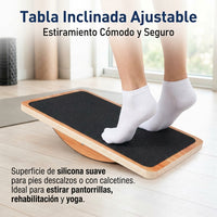 Wood Incline Board, Adjustable Squat Wedges for Stretching and Rehabilitation, Non-Slip Surface, 158.75 kg Capacity