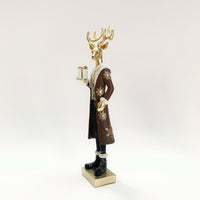 Nordic Moose Gentleman Figurine for Entryway, Living Room, Shoe Cabinet Decoration
