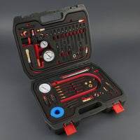 Engine Pressure Test Kit Professional Pressure Gauge Kit Portable Tester with Hose and Adapters for Mechanics, Home Mechanics, Auto Repair Shop