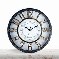 Round Vintage Wall Clock Hollow-out Openwork Wall Clock Quartz