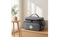 Zippered First Aid Bag with Double Zippers Portable Empty First Aid Kit Storage Case Compact Medical Storage Bag Easy-Access for Car