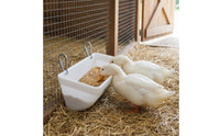 Hanging Chicken Feeder Large Capacity Hanging Feeder Trough Easy Installation Caprine Feeding Bin for Homesteaders, Backyard