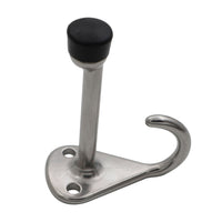 Stainless Steel Door Stopper with Hook Rubber Door Stop for Bathroom