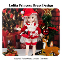 30cm Dressing up Doll Changeable Outfits BJD Doll Detailed Clothing Poseable Anime Figure for Girls, Collectors