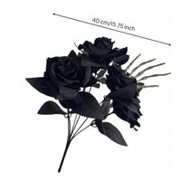 Halloween Gothic Flower Spray Lightweight Skeletal Hand Flower Arrangement Decor for Photo Props