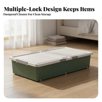Rolling Underbed Drawer Wheeled Design Under-Bed Rolling container compact