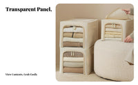 Textile Storage container Space-Saving Wardrobe Shelf Box Foldable Design for Dorm Room