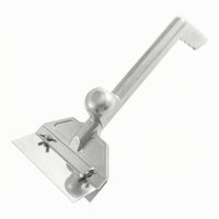 Aluminum Alloy Barbecue Scraper Smooth Finish Bbq Scraper White Grip End for Griddle