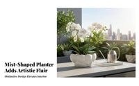 Ceramic Planter Creative Design Nordic Design Flower Basin Glossy Finish Decorative Plant Pot for Florists, Gardeners, Living Room, Balcony
