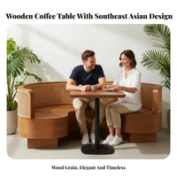 Hardwood Wood Frame archedd Wovenrear Booth Southeast Asian Aesthetic Upholstered Banquette Vintage aesthetic Commercial Furniture Sturdy Construction for Interior Designers, Hospitality Managers, Restaurants, Bistros, Hotel Lounges, Dining Room