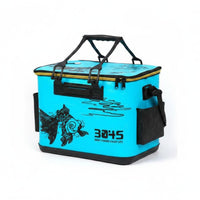 EVA Fishing Storage Bucket Live Well Rod Holder Fishing Storage Bucket Waterproof Fishing Tackle Box for Fishermen, Anglers