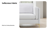 Nordic design Modern Fabric Sofa Minimalist Design Upholstered Couch Comfortable Living Room Seating Sturdy framework for Apartment Dwellers, Homeowners, Office Workers, Lounge Area