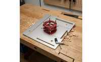 CNC-Finished Manual Router Lift Aluminum Alloy Woodworking Router Lift Base Alignment Slots Power Tool Accessory Precision Adjustment