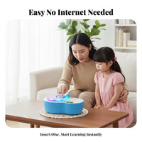 Rich Content children's Disc Player Toy Screen-Unrestricted Phonograph Learning Toy Easy to Use for Children, Toddlers, Preschool, Playtime