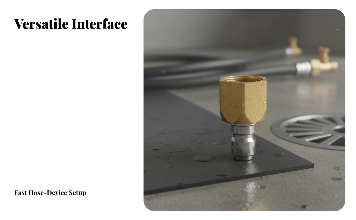 TR22 to 3/8 Inch Quick Connect Adapter Heavy Duty High Pressure Water Connector Rust Resistant Pressure Washer Quick Connect Adapter
