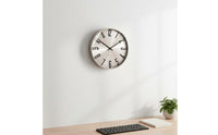 Minimalist Wall Clock Noiseless Mechanism Stainless Steel Clock Radio Controlled House Decoration for Bedroom