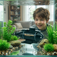 Submarine Toy with LED Light Rechargeable Wireless Control Underwater Model Plastic Shell Suitable for Kids Bath Pool Entertainment