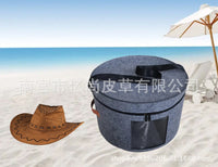 European Round Hat Storage Box, Portable, PVC Transparent, with Handle