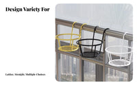 Space-Saving Hanging Planter Easy Installation Railing Shelf Anti-Rust Plant Holder sturdyDuty for Gardeners, Apartment Dwellers, Homeowners, Balcony, Patio, Porch, window sill