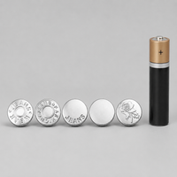 DIY Jeans Buttons, 5x 17mm No-Sew Replacement Buttons, Alloy Waist Adjustment Kit for Broken Jeans, Clothing Repair