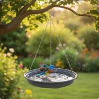 Hanging Bird Bath Outdoor Hanging Bird Feeder Garden for Nature Lovers, Backyard