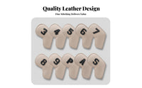 10 Pieces Iron Headcover with Number Tag Golf Iron Headcover Weather-Resistant for Golfers