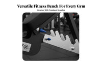 Commercial Grade Adjustable Weight Bench Heavy Duty Construction Incline Decline Bench High-Density Foam Padding Strength Training Equipment Quick Adjustment for Bodybuilders, Weightlifters