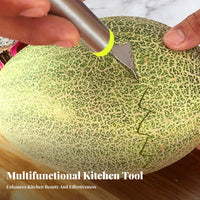 3 Pieces Stainless Steel Fruit Prep Tools Multifunctional Fruit Carving Tool Kit Fruit Baller Ladle Set Food Grade Material