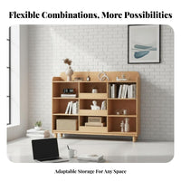 Floor-Standing configurable Cube Shelf flexible Combination configurable Cube Organizer minimalist design shelf unit Easy to Assemble for Students, Children, Parents, Study Room, Bedroom, Playroom, fromice
