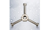 Copper Faucet Replacement Handle Threaded Three-Spoke Faucet Handle Corrosion-Resistant Hardware Sleek for DIYers