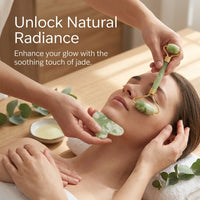 Facial Massage Roller for Women with Gua Sha Tools for Drainage, double Head Beauty Treatment, Heart Shaped, Anti Aging Care