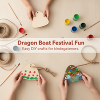 DIY Dragon Boat Festival Zongzi Wooden Bookmark Craft Kit