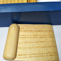 Ribbed Wooden Scraper with Block Handheld Guiro Percussive Wood Block Compact for Kindergarten