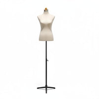 Foam Dress Form Easy to Shape Female Half Torso Form Stable Base Pattern Making Mannequin Body Torso for Seamstresses