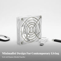 120mm USB Fan Quiet USB Powered Cooling Fan Plug and Play Router Chiller for Pet Owners, Home Office, Server Rack, Small Areas