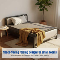 Folding Bed, Four-Fold Design, Portable, Hard Board, Home, Small Space, Bedroom, New Model