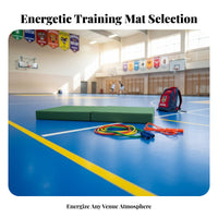 Foldable Folding Gymnastics Mat High-Density Foam Folding Tumbling Mat Thickened Design Sit-up Cushion Cushioning Protection for Students, Fitness Enthusiasts, Dance Studio, School, Stretching, Playroom