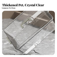 Large Capacity Transparent Lidded Tote transparent Latching Tote With Handles Storage Box multipurpose for Apartment Dwellers, awayice Workers, Playroom, Bedroom, Closet, Classroom