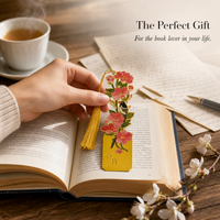 Hollow Metal Floral Bookmark Set - Twelve Months Flower Series